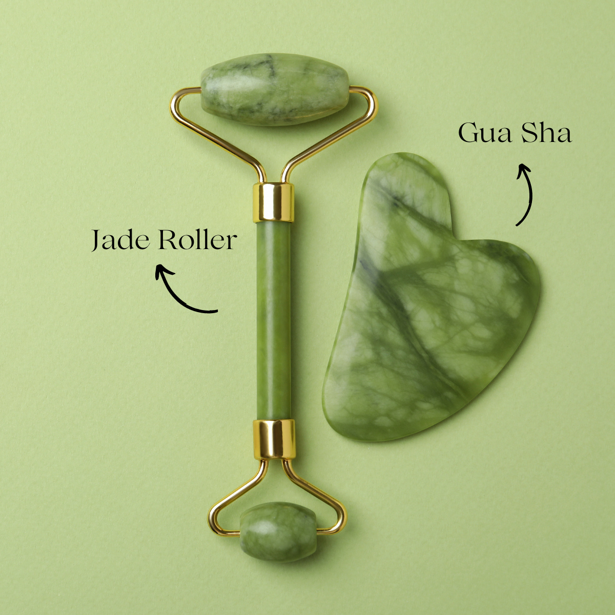 Jade Face Roller + Gua Sha