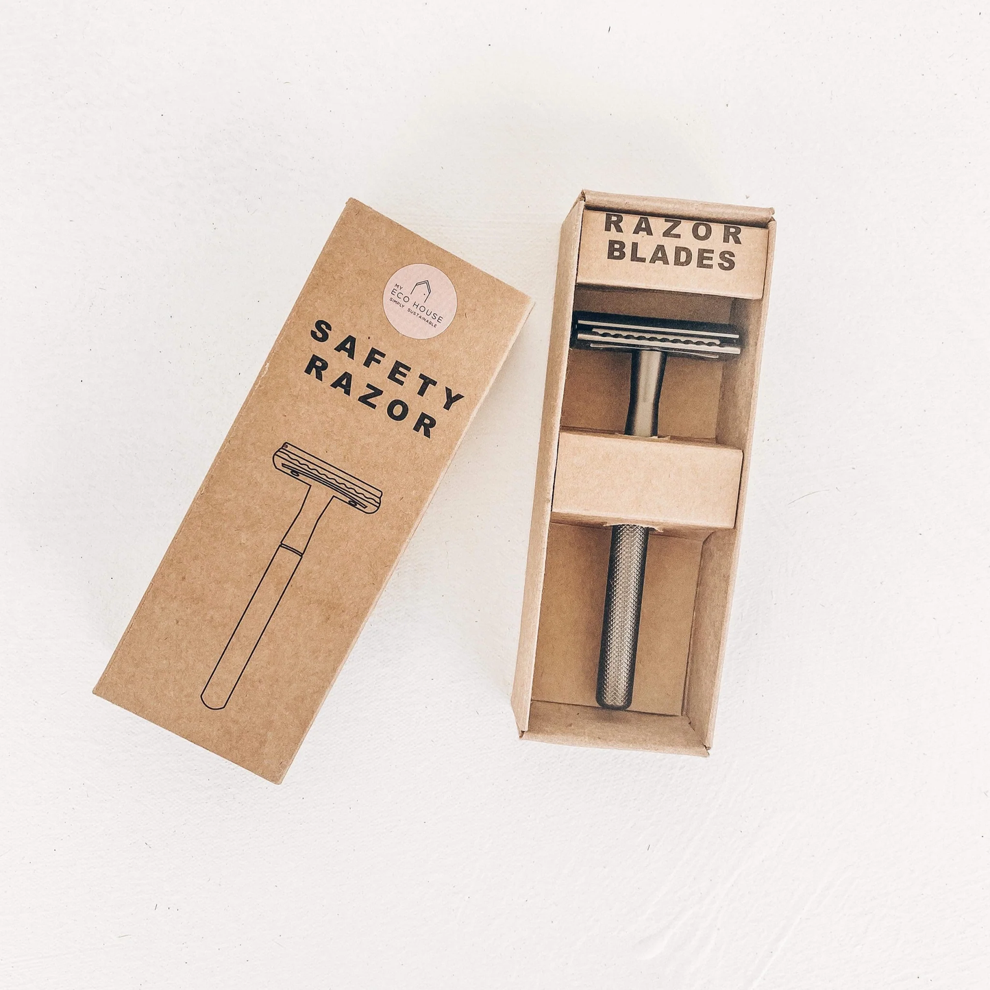 Stainless Steel Safety Razor | Matte Black