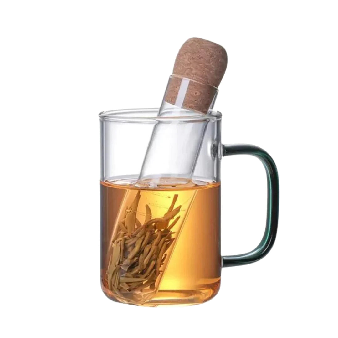 Glass Test Tube Tea Infuser with Cork lid noodmood