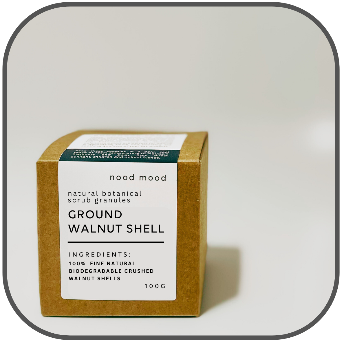 Ground Walnut Shell = fine natural skincare exfoliant