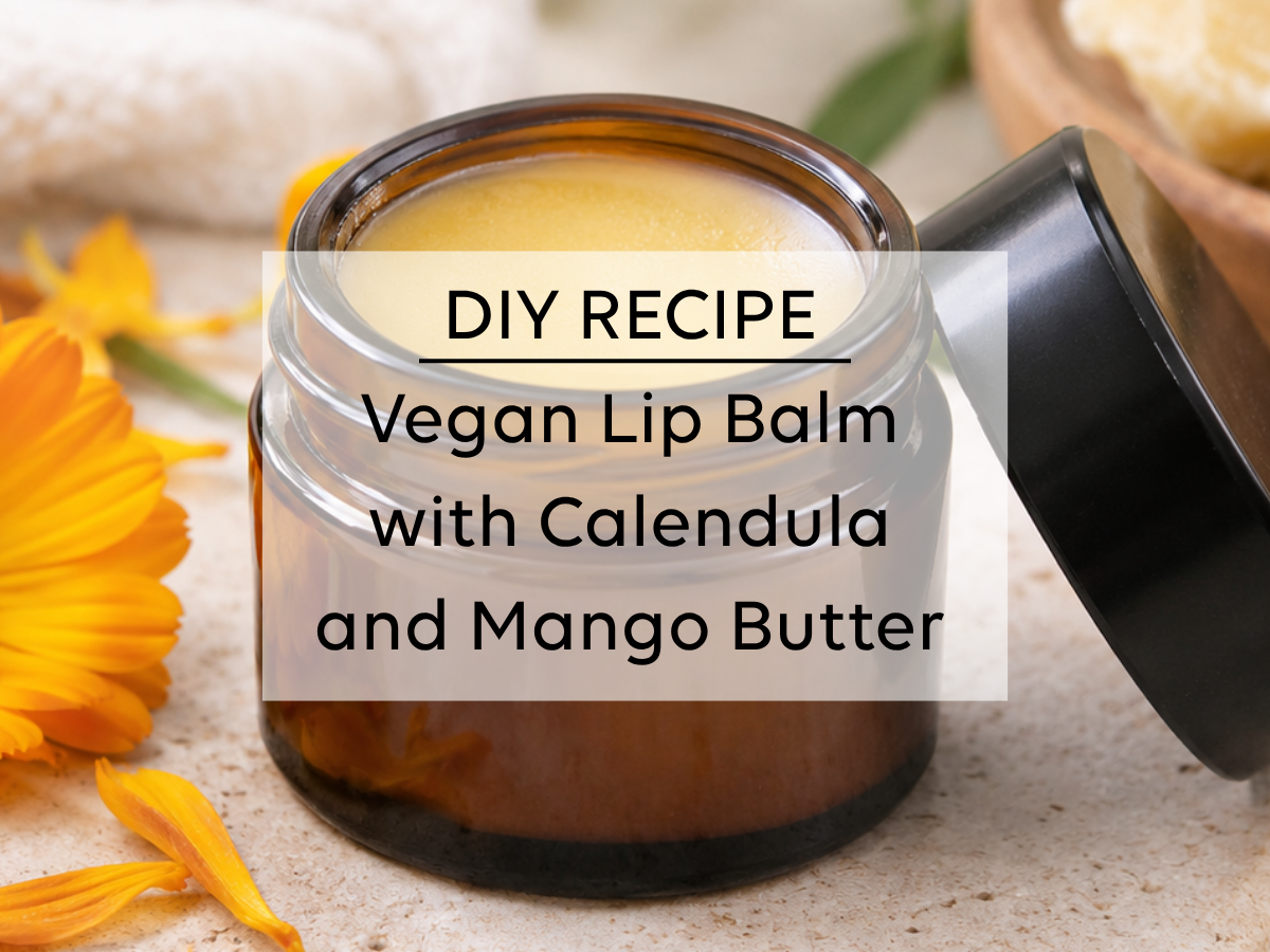 DIY Vegan Lip Balm Recipe with Calendula & Mango Butter