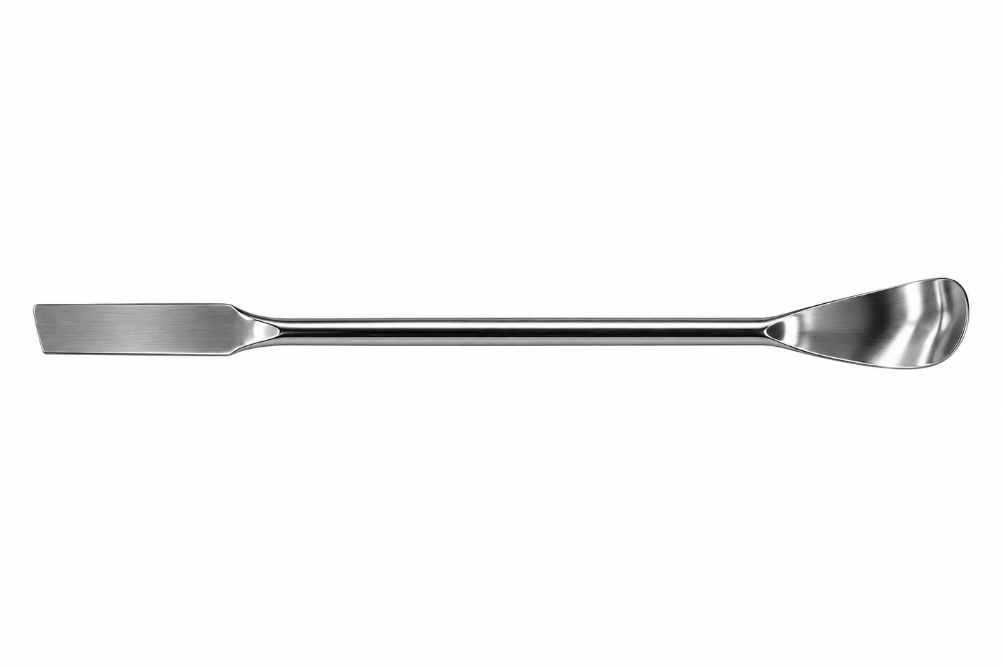 Livingstone Spatula, 155mm, 35 x 10mm Flat and 35 x 14mm Bent Ends, Stainless Steel for making skincare