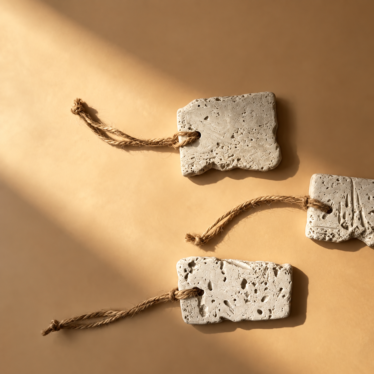 Travertine Passive Essential Oil Diffuser Hanging Tag