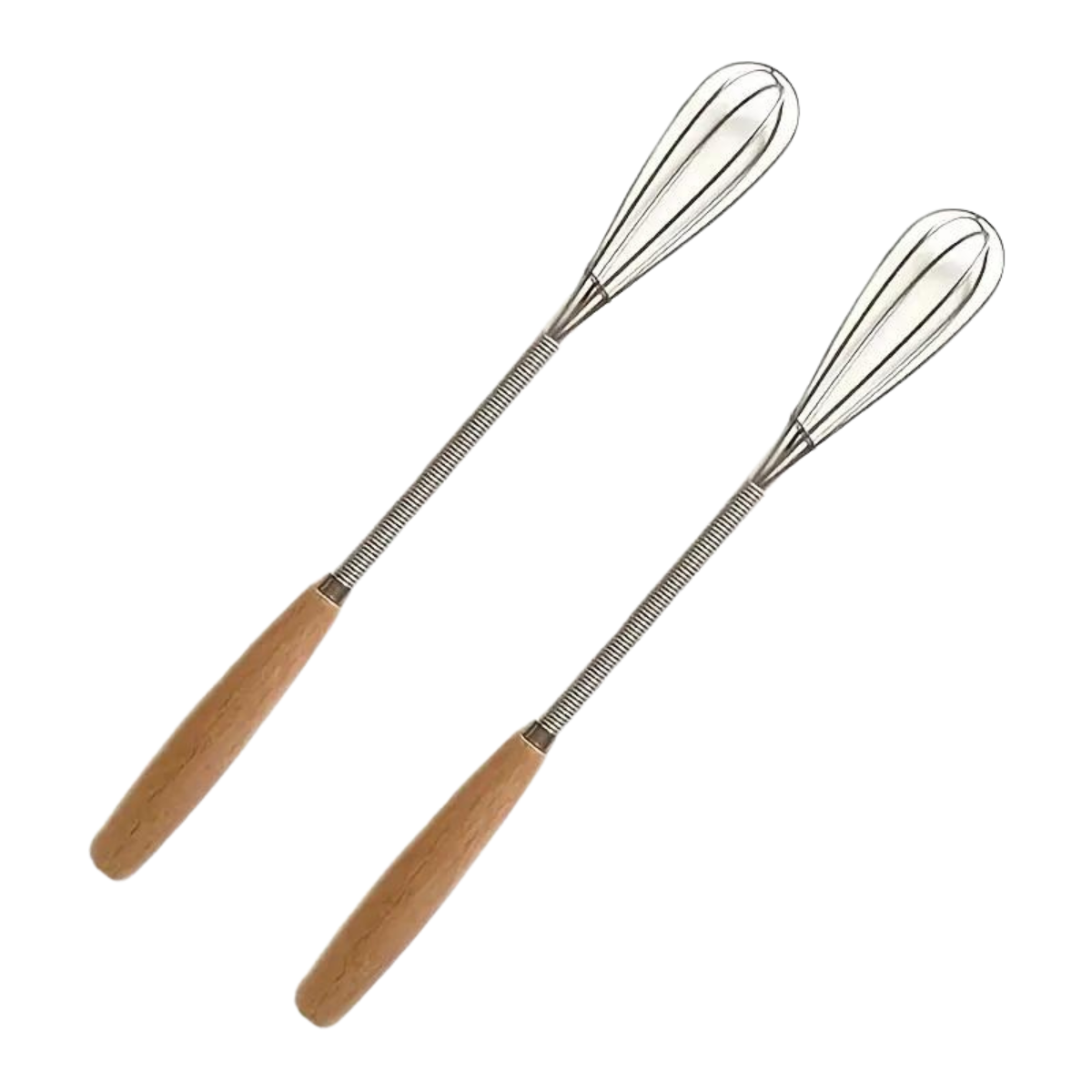 Mini Stainless-Steel Whisk with Wooden Handle for making skincare at home