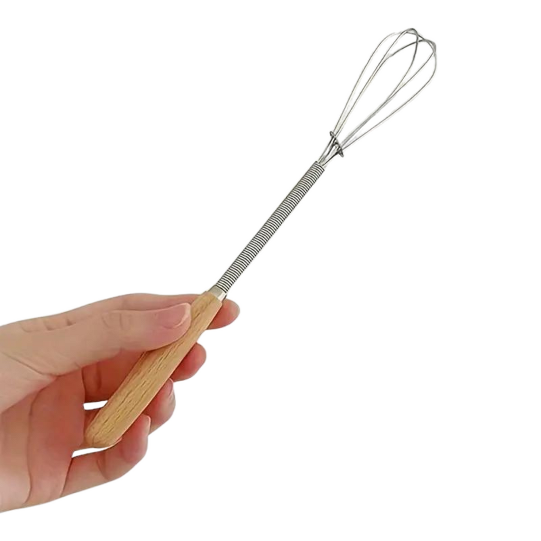 Stainless Steel Mini Whisk with Wooden Handle – noodmood