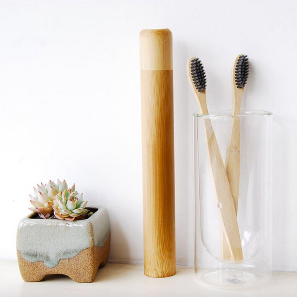 Bamboo Toothbrush + Bamboo Tube - noodmood